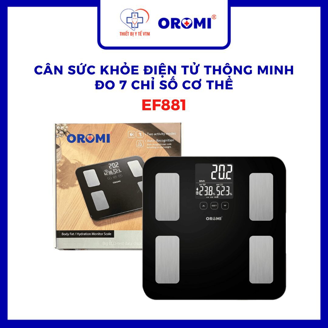 Cân điện tử phân tích 7 chỉ số cơ thể Oromi EF881 - EF881