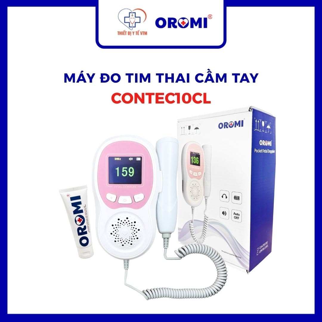 Máy nghe tim thai bỏ túi Oromi CONTEC10CL pin lithium cao cấp - CONTEC10CL